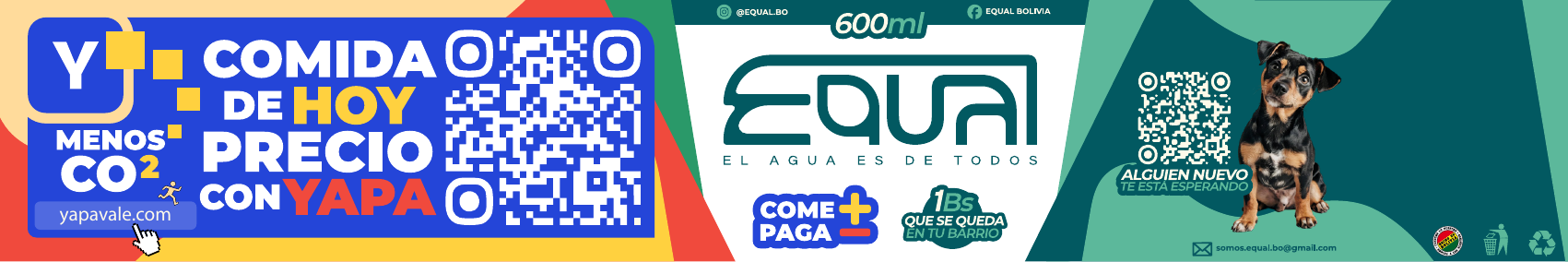 Segunda dirección real de la etiqueta EQUAL y YAPA